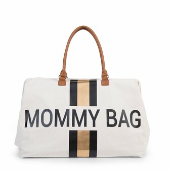 Childhome - Mommy Bag - Off White Stripes Black & Gold