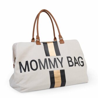 Childhome - Mommy Bag - Off White Stripes Black & Gold