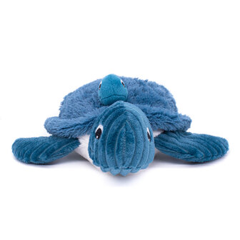Les Déglingos - Ptipotos - Mamaschildpad met baby - Blauw