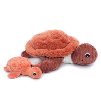 Les Déglingos - Ptipotos  - Mamaschildpad met baby - Terracotta
