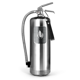Nordic Flame Brandblusser - Poederblusser 6 kg - Staalkleur - Design Ontwerp Voor Extra Veiligheid - A,-B,-C-Branden - Scandinavisch