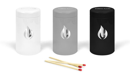 Design luciferdoos - Zwart - Zilver - Nordic Flame