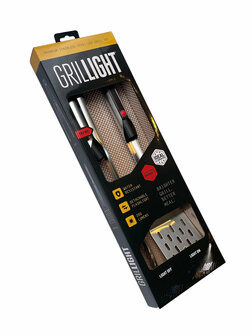 Grilllight - RVS BBQ spatel &amp; tang met zaklamp - Lifetime warranty - Inclusief batterijen