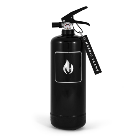 Nordic Flame Brandblusser - Poederblusser 2 kg - Zwart - Design Ontwerp Voor Extra Veiligheid - Scandinavisch