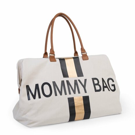 Childhome - Mommy Bag - Off White Stripes Black & Gold