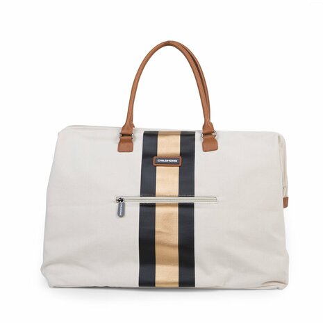 Childhome - Mommy Bag - Off White Stripes Black & Gold