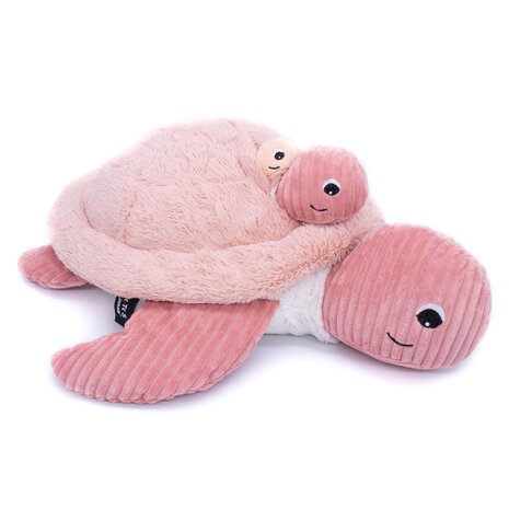 Les Déglingos - Ptipotos - Mamaschildpad met baby - Roze