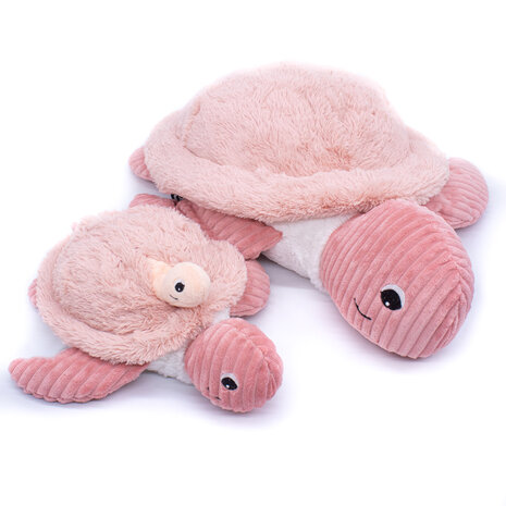 Les Déglingos - Ptipotos - Mamaschildpad met baby - Roze