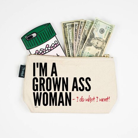 I'm A Grown Ass Woman - I Do What I Want Bitch Bag - Toilettas - Twisted Wares