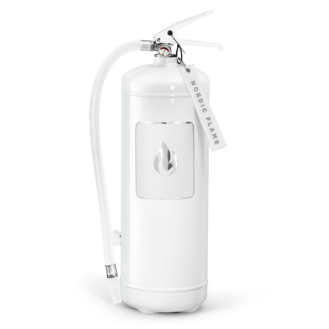 Nordic Flame Brandblusser - Poederblusser 6 kg - Wit - Design Ontwerp Voor Extra Veiligheid - A,-B,-C-Branden - Scandinavisch